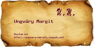 Ungváry Margit névjegykártya
