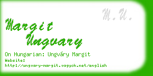 margit ungvary business card