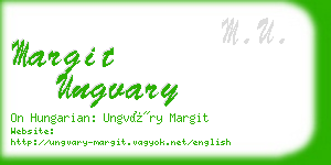 margit ungvary business card